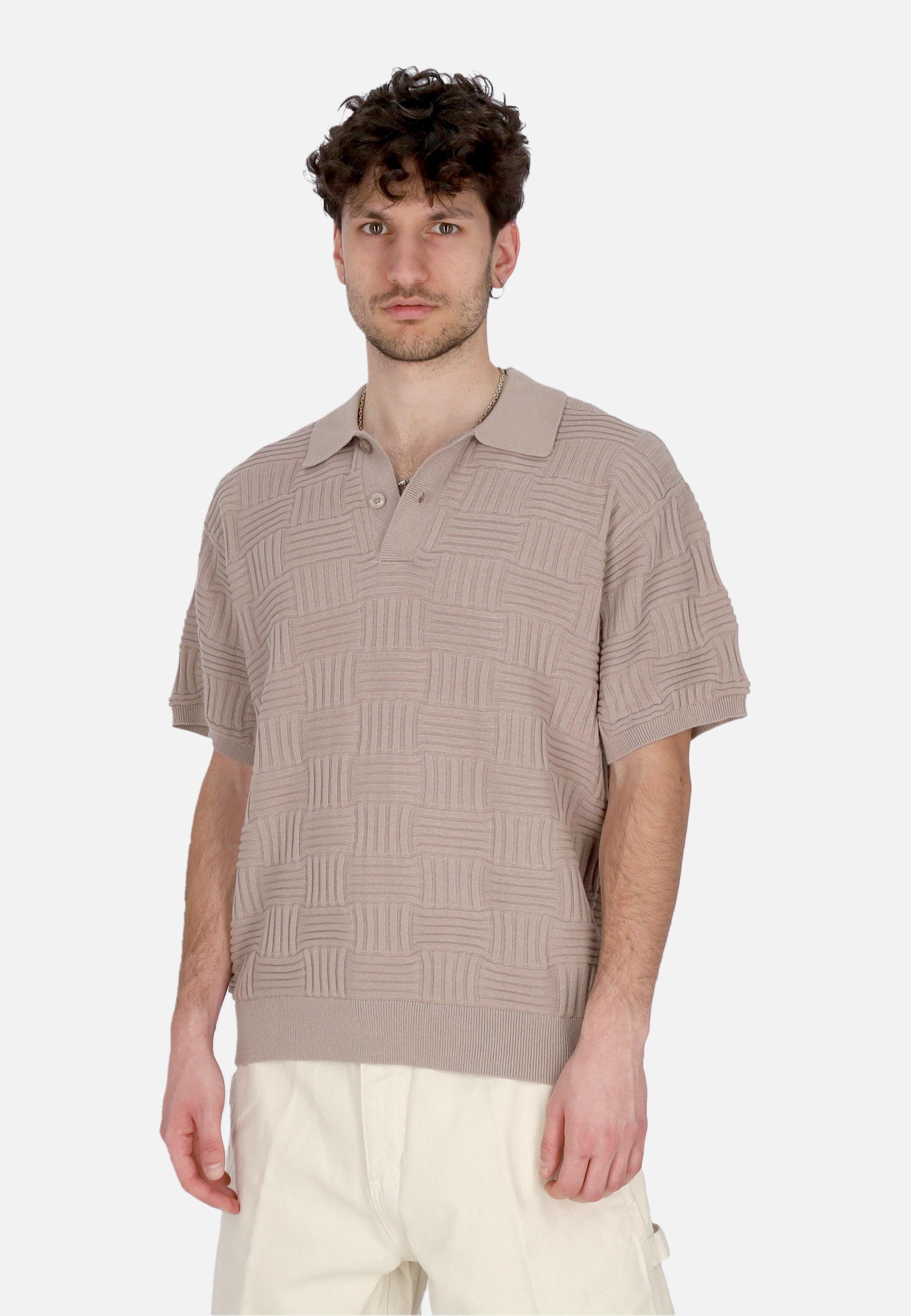 Polo Manica Corta Uomo Alfred Polo Sweater Silver Grey 151000084