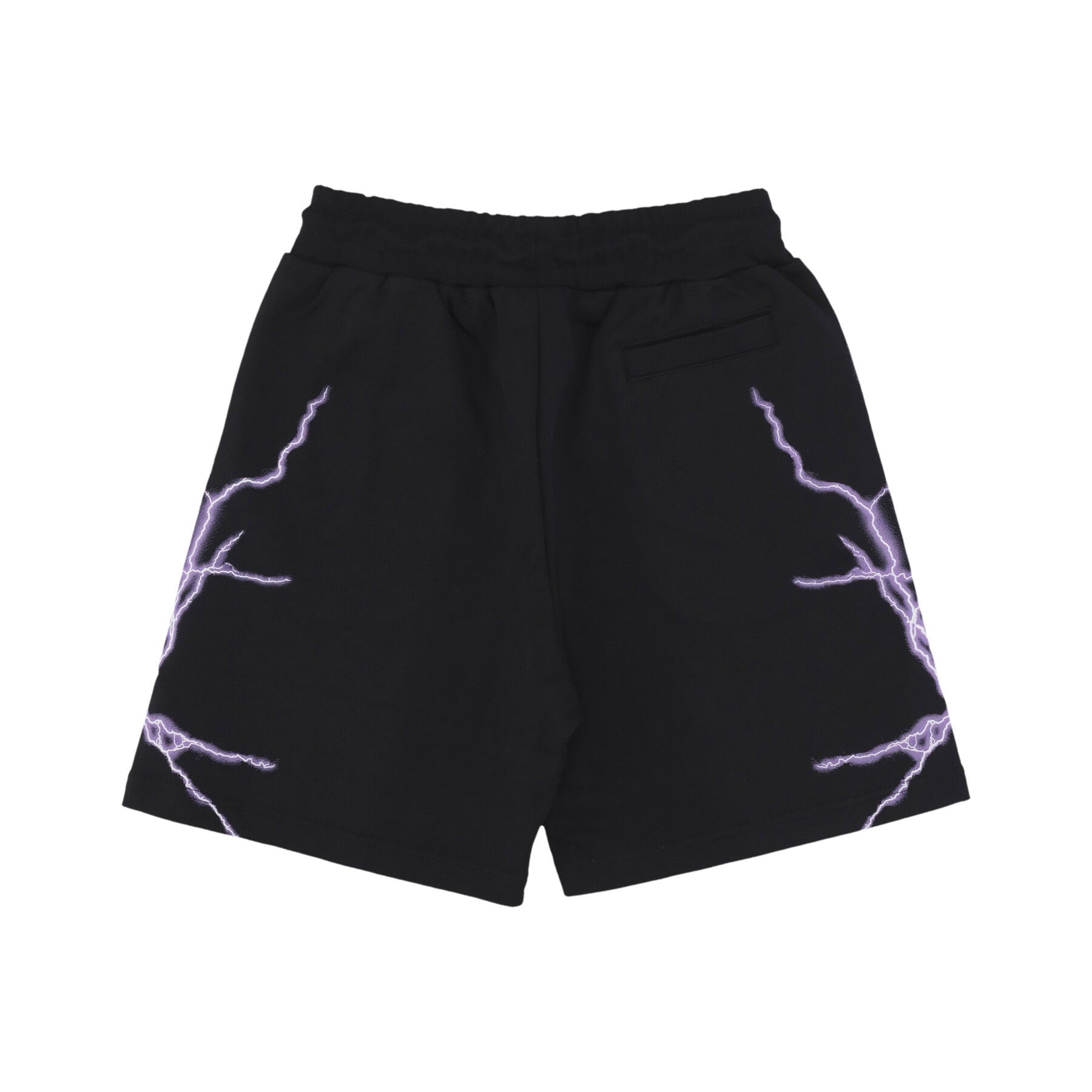 Pantalone Tuta Leggero Uomo Lateral Lightning Print Shorts Black/purple PH00566