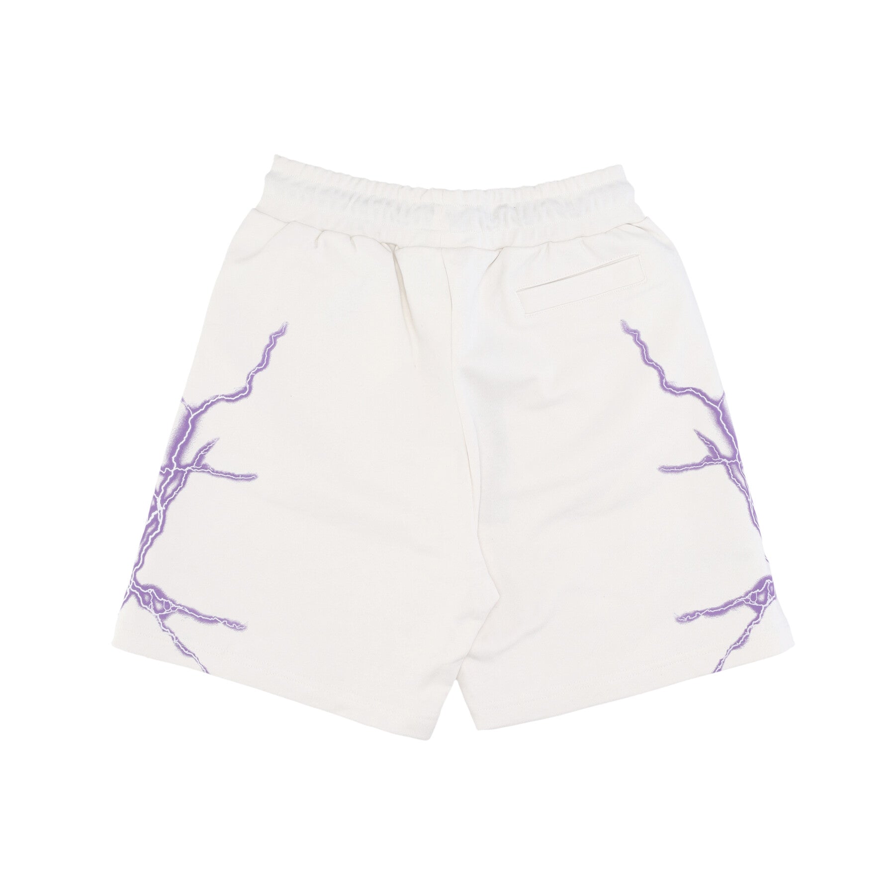 Pantalone Tuta Leggero Uomo Lateral Lightning Print Shorts White/purple PH00569