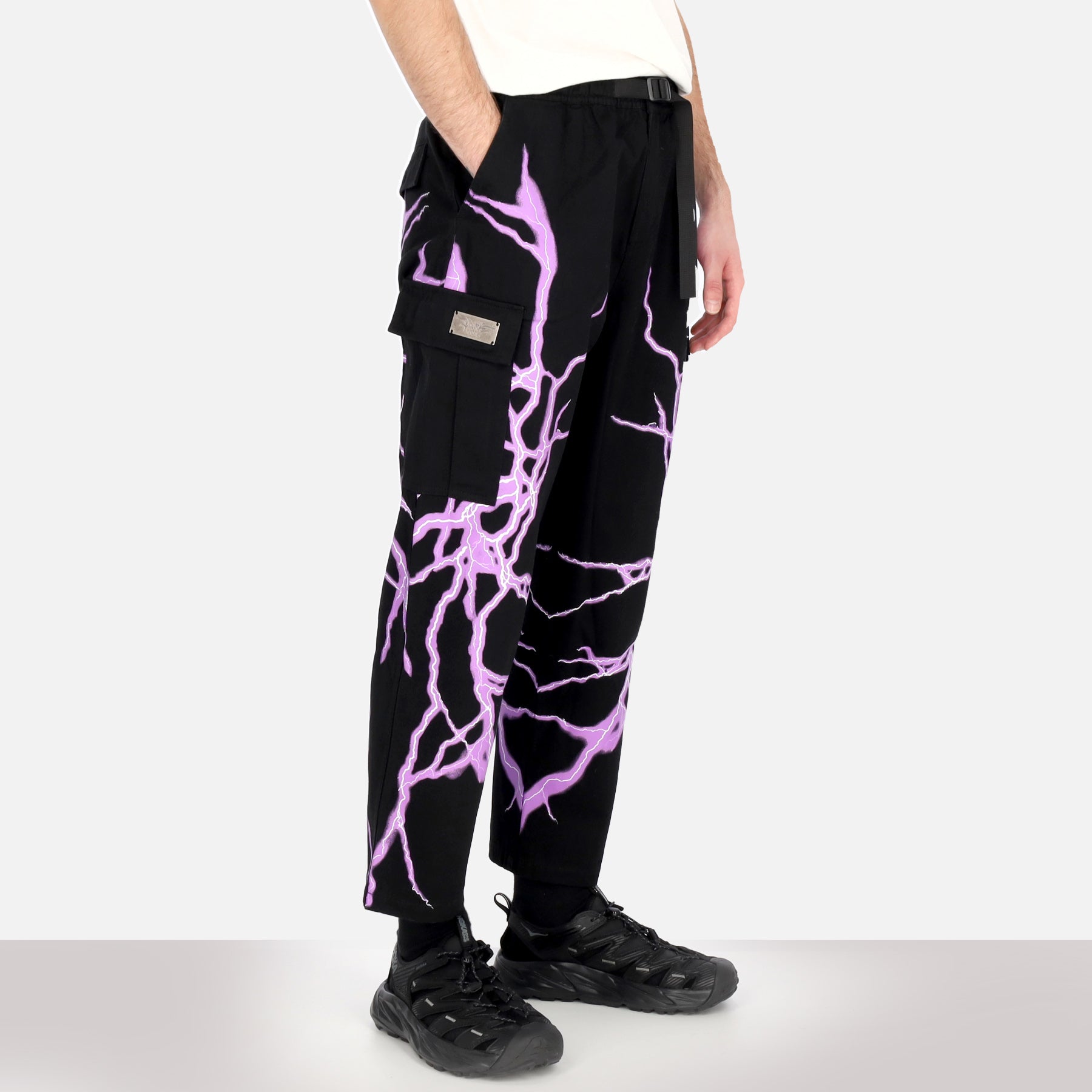 Phobia Men's Long Pants Lateral Lightning Cargo Pants Black/purple