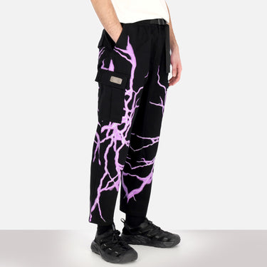 Pantalone Lungo Uomo Lateral Lightning Cargo Pants Black/purple PH00584