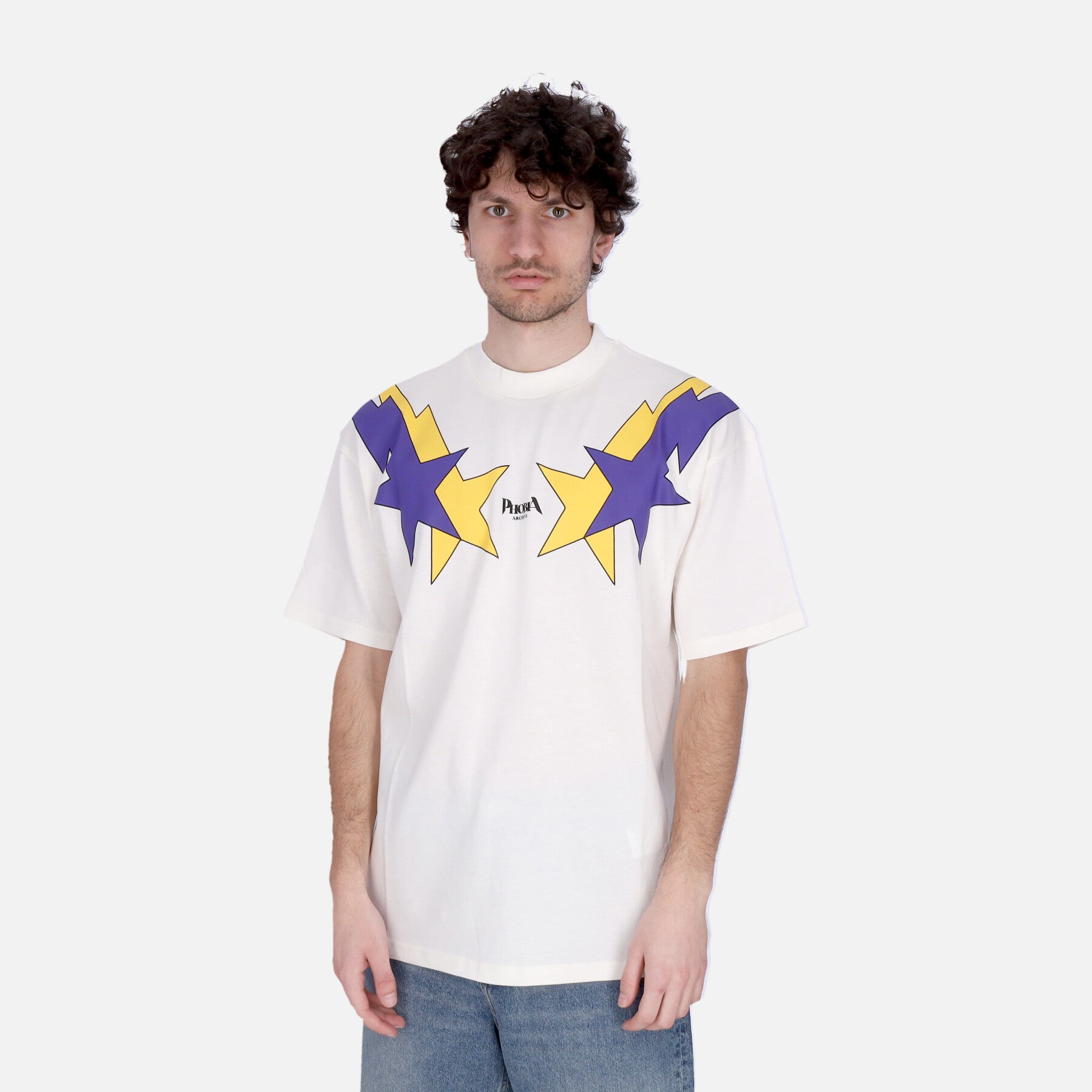Maglietta Uomo Starry Lightning Tee White/yellow/purple PH00620