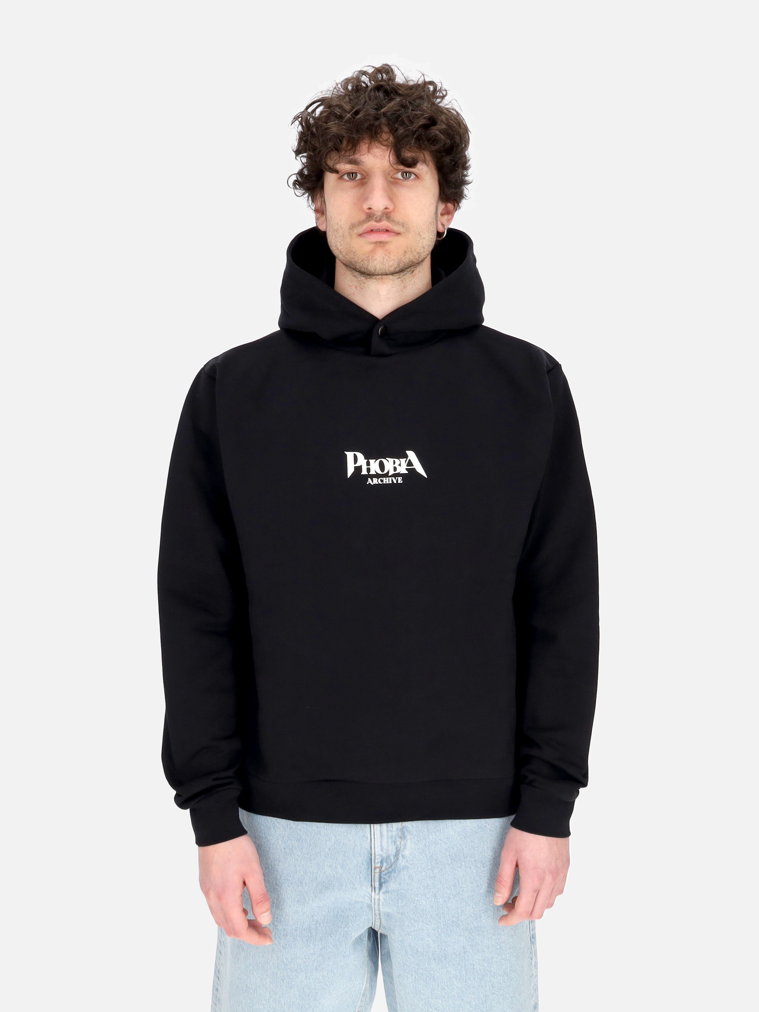 Felpa Leggera Cappuccio Uomo Bat Eye Print Hoodie Black/purple PH00633