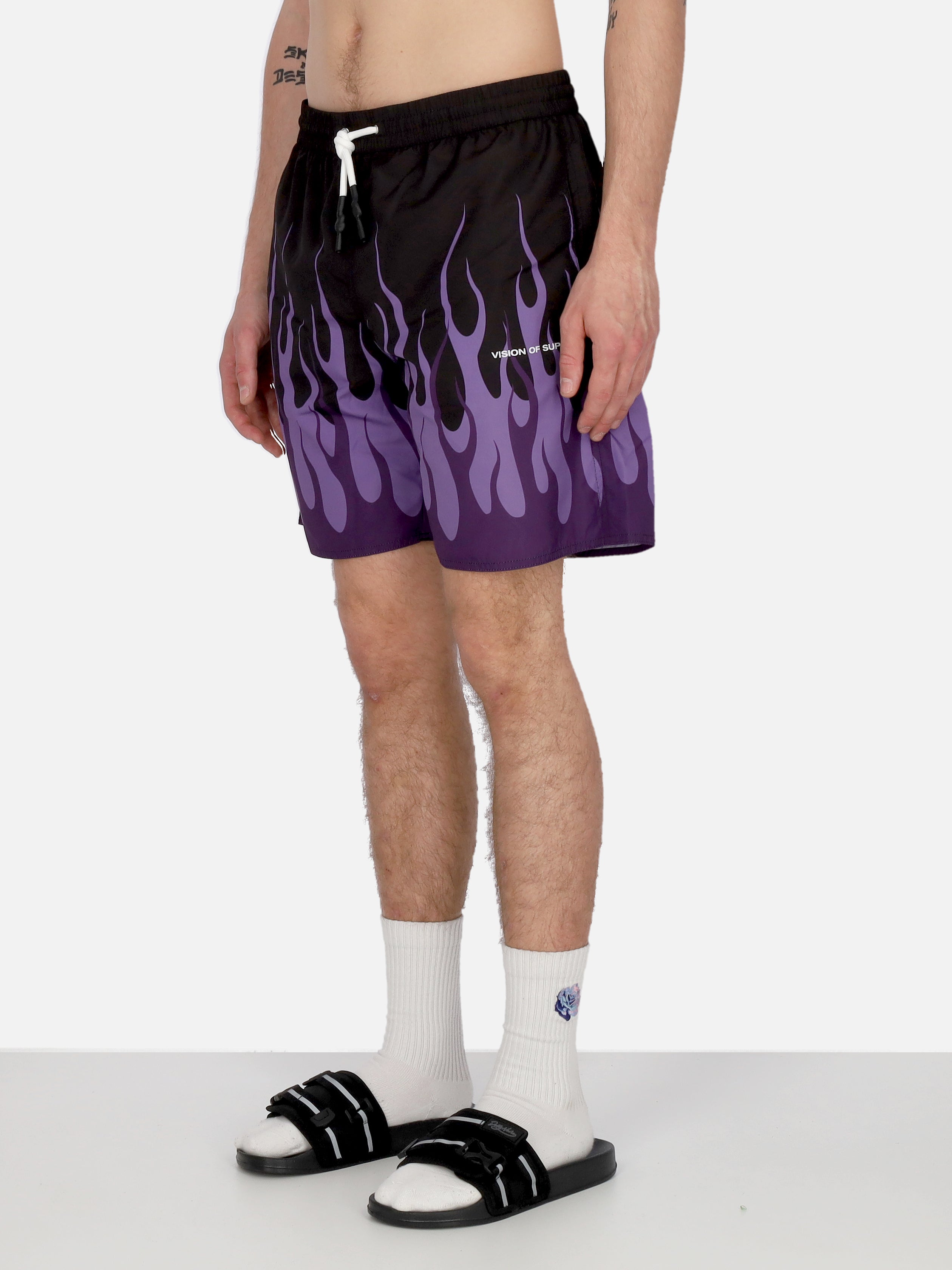 Costume Pantaloncino Uomo Double Flames Swimwear Black/purple VS01101