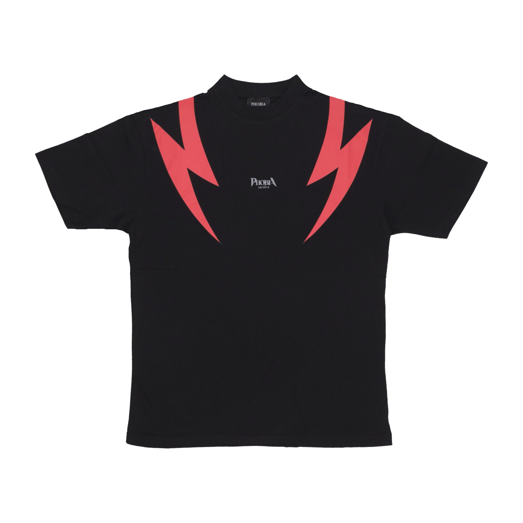 Maglietta Uomo Screaming Skulls Print Tee Black/red PH00653