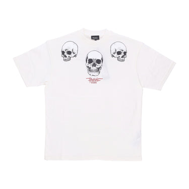 Maglietta Uomo Triple Skull Print Tee White/red PH00661