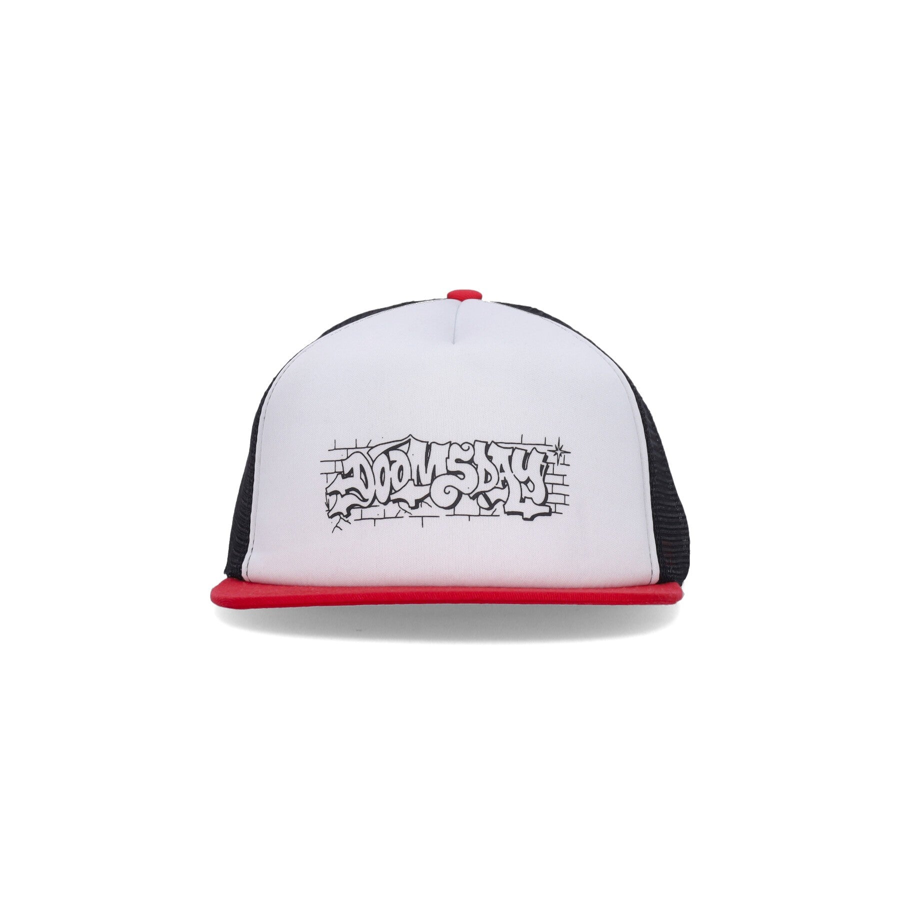 Cappellino Visiera Piatta Uomo Attitude Trucker Hat White/black/red SNP0046