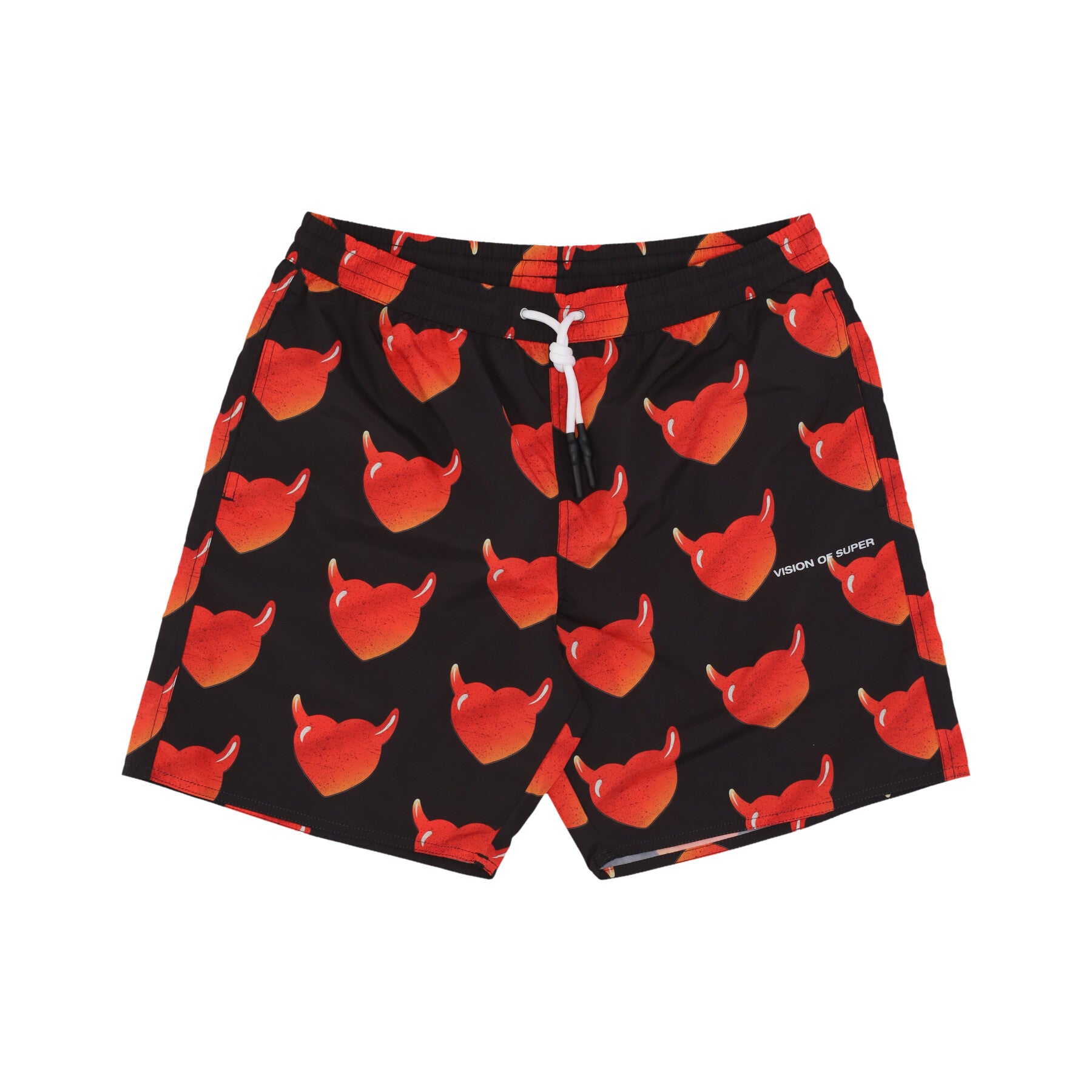Costume Pantaloncino Uomo Aop Hearts Swimwear Black/red VS01099