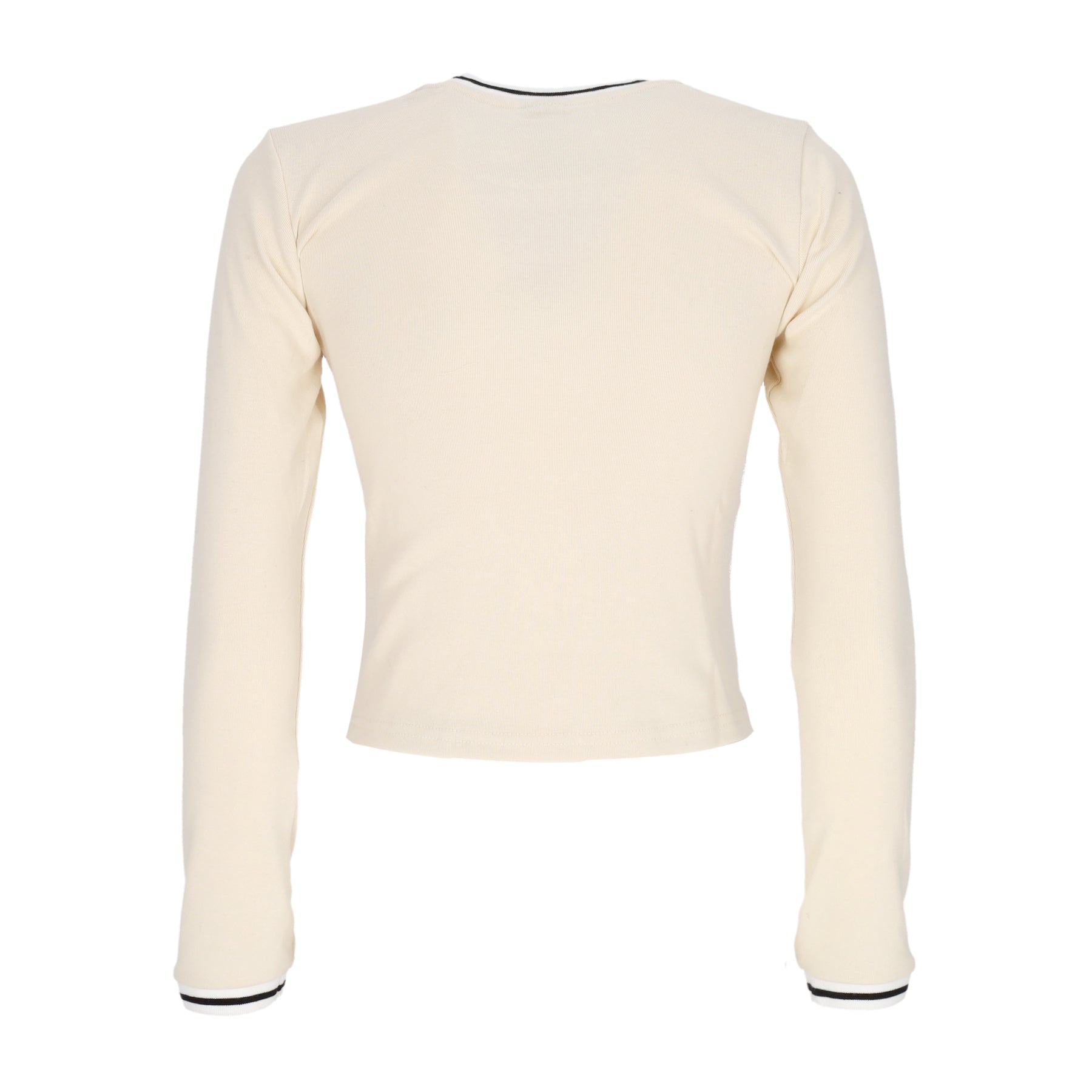 Maglietta Manica Lunga Donna Classic Dot Emb Ringer L/s Tee Chalk SCA-WTL-0864