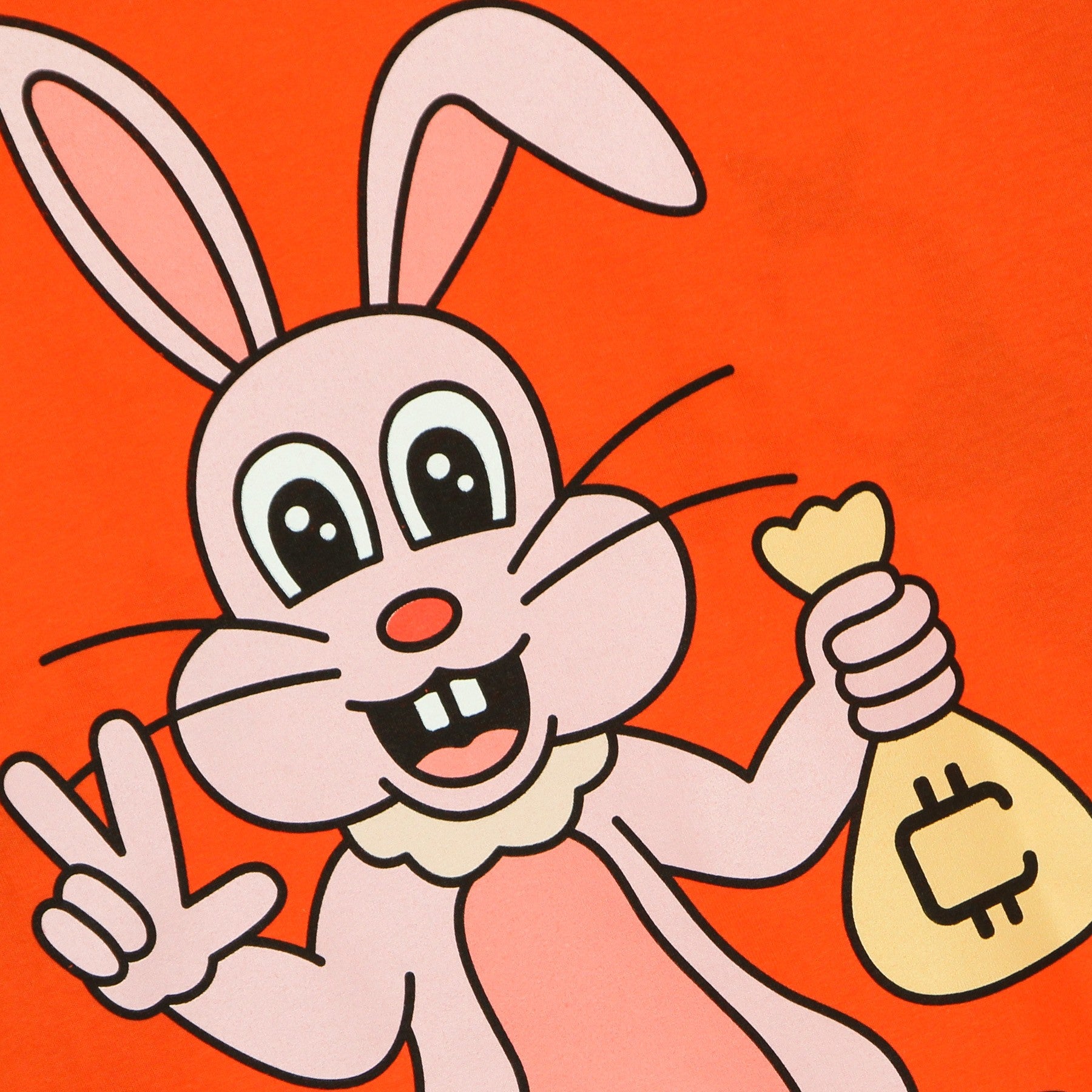 Maglietta Manica Lunga Uomo Cokane Rabbit L/s Tee X Freddie Gibbs Orange CRTSXFG-CRLST