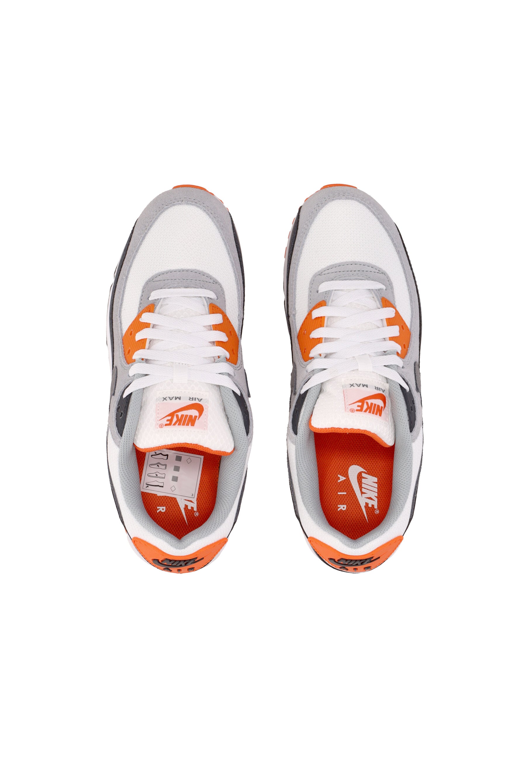 Scarpa Bassa Uomo Air Max 90 Summit White/smoke Grey/safety Orange DM0029-108