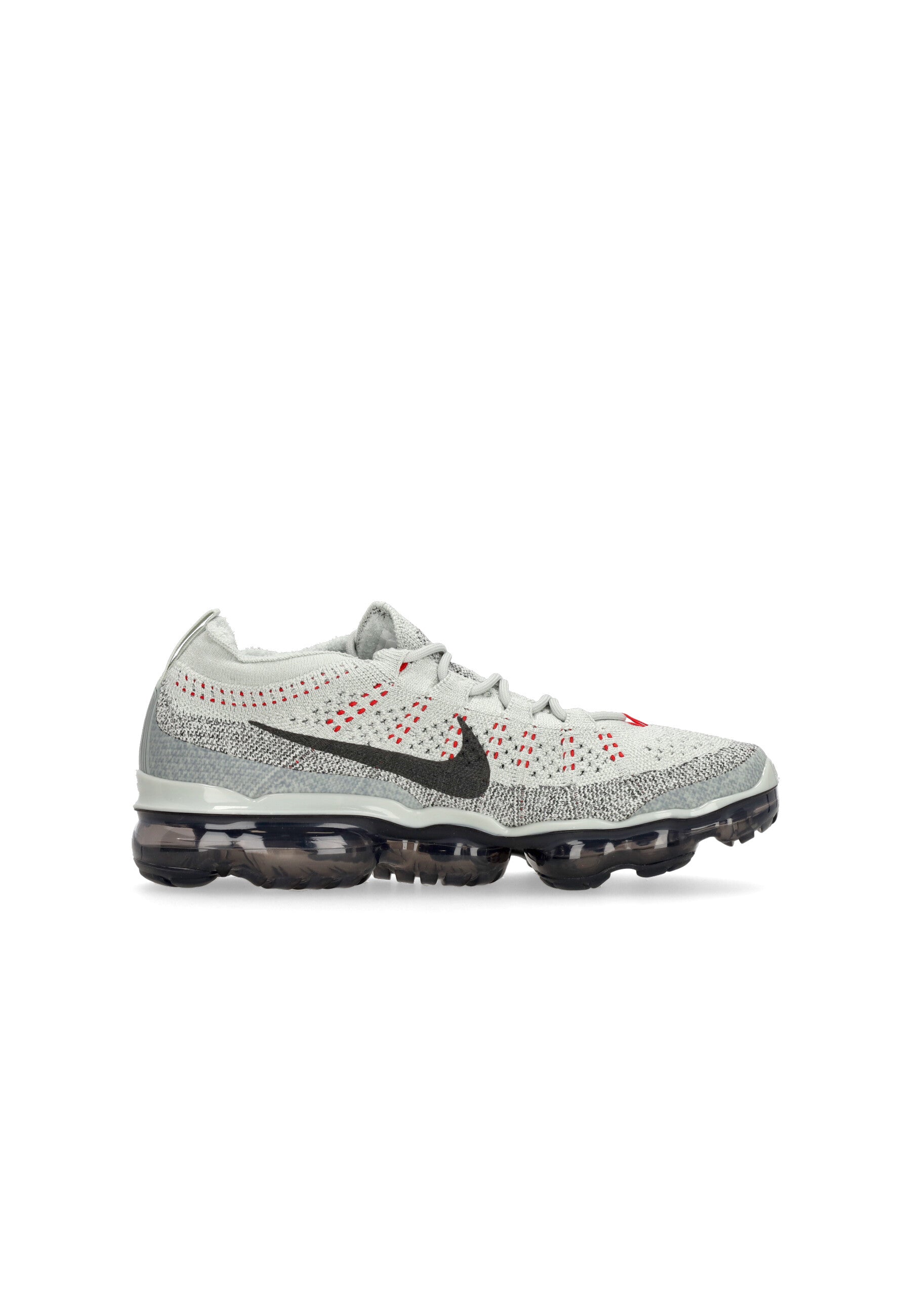 Scarpa Bassa Uomo Air Vapormax 2023 Flyknit Light Silver/smoke Grey/picante Red DV1678-013