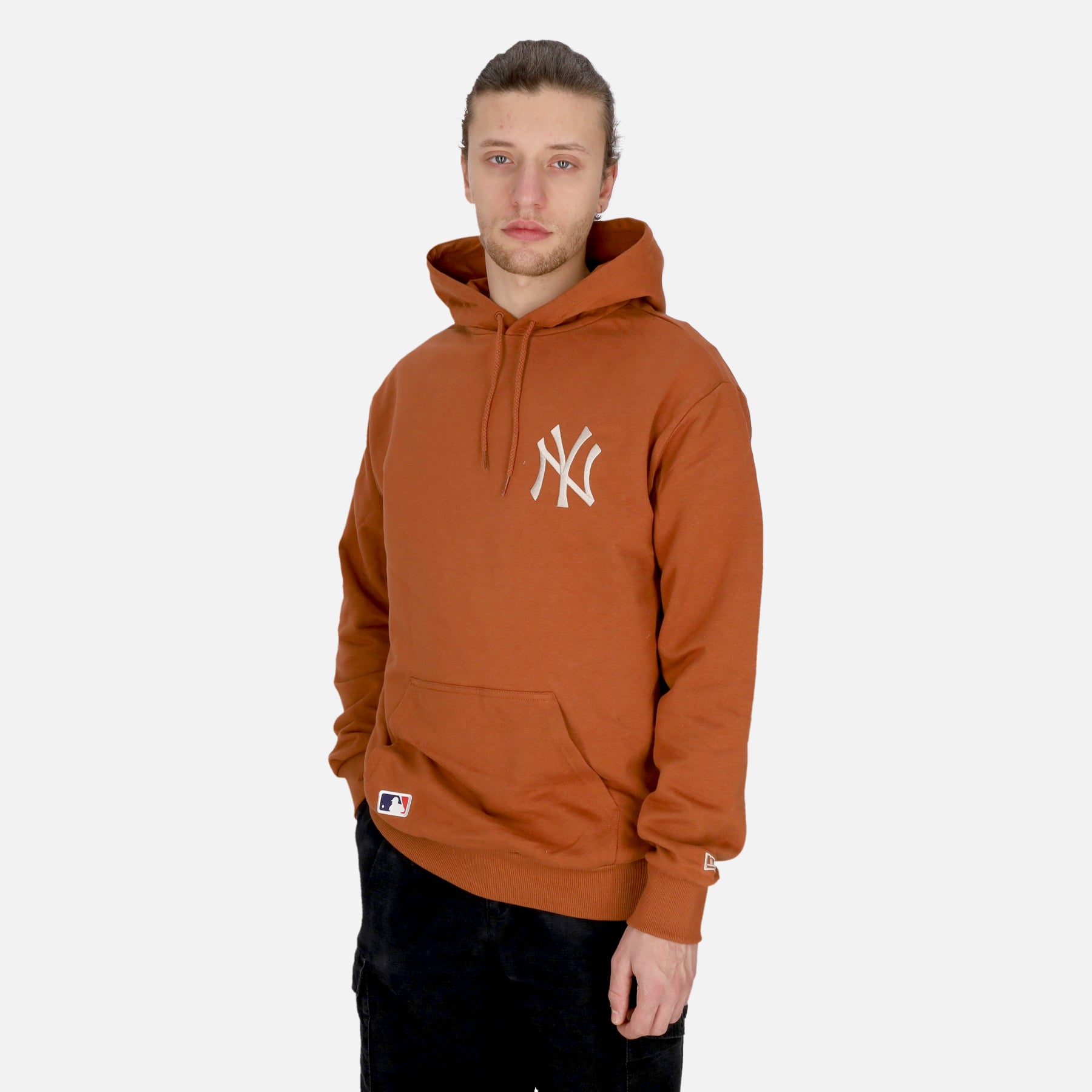 Felpa Cappuccio Uomo Mlb League Essentials Oversize Hoodie Neyyan Earth Brown/stone 60435556