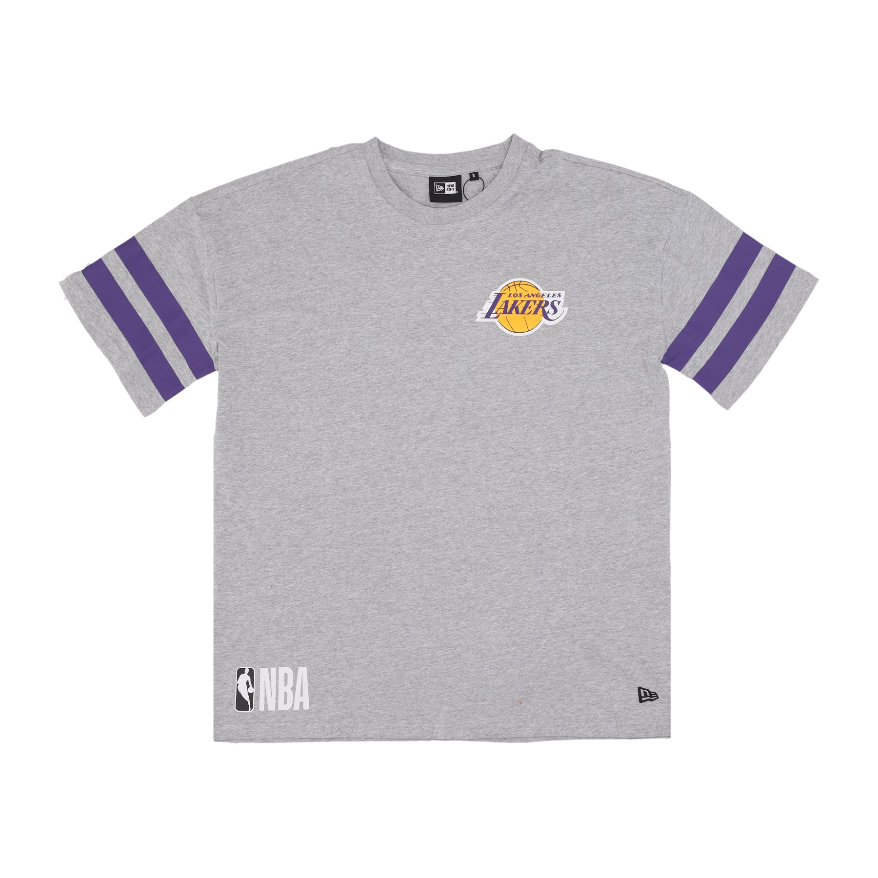 Maglietta Uomo Nba Arch Graphic Oversize Tee Loslak Heather Grey/true Purple 60435435
