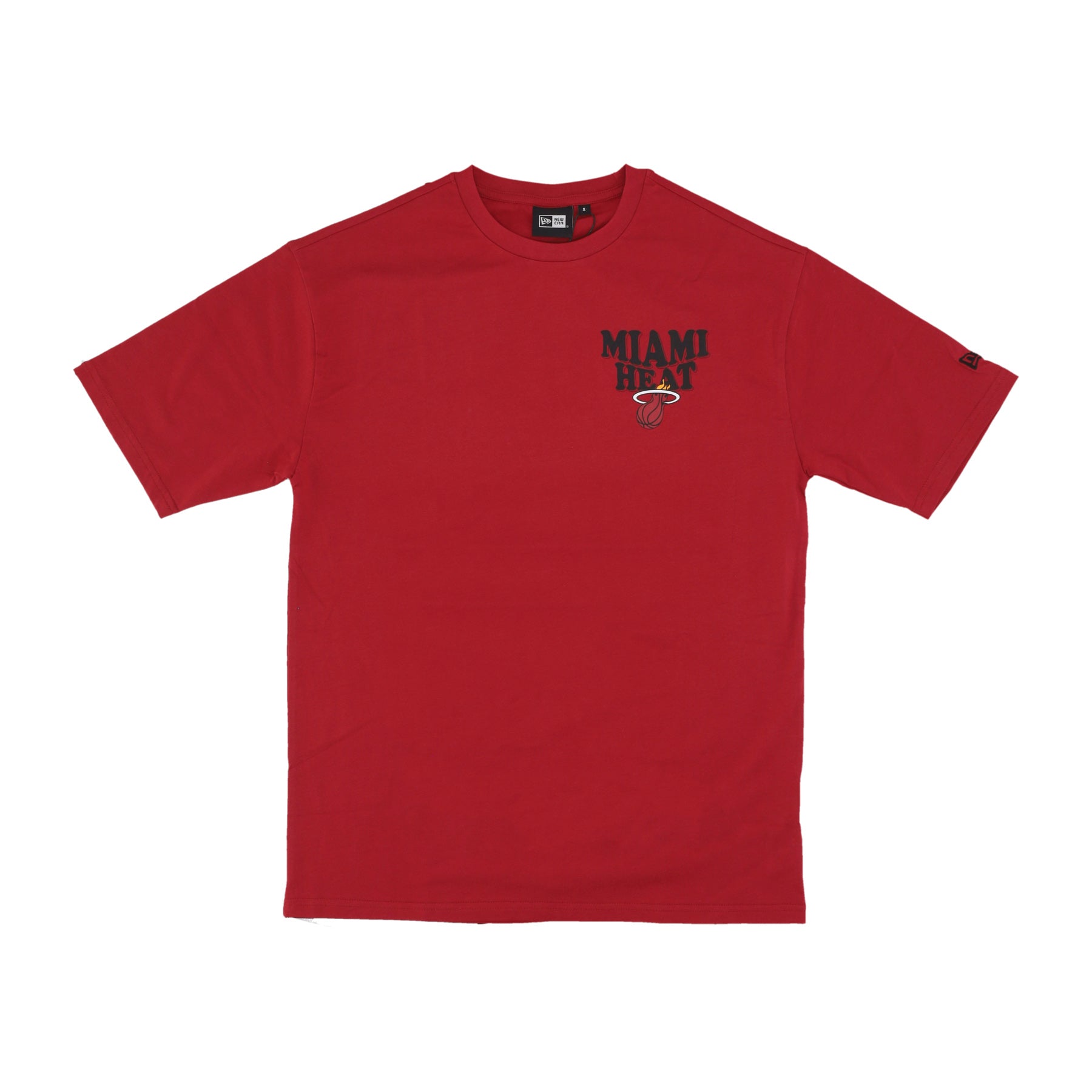 Maglietta Uomo Nba Script Oversize Tee Miahea Print Red/white 60435519