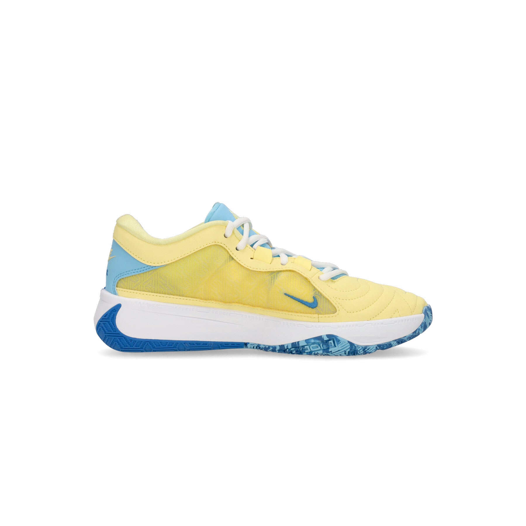 Scarpa Basket Uomo Zoom Freak 5 Soft Yellow/lt Photo Blue/white DX4985-700