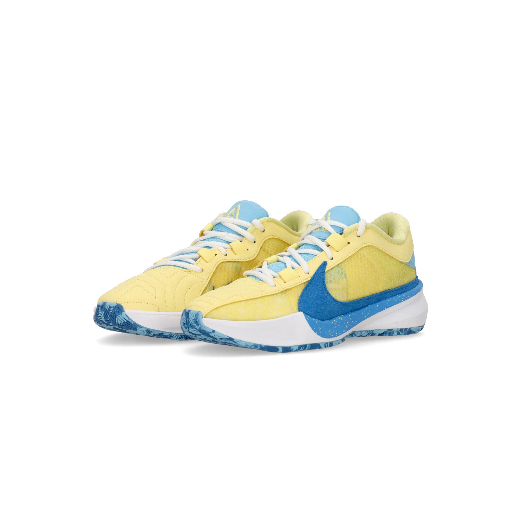 Scarpa Basket Uomo Zoom Freak 5 Soft Yellow/lt Photo Blue/white DX4985-700
