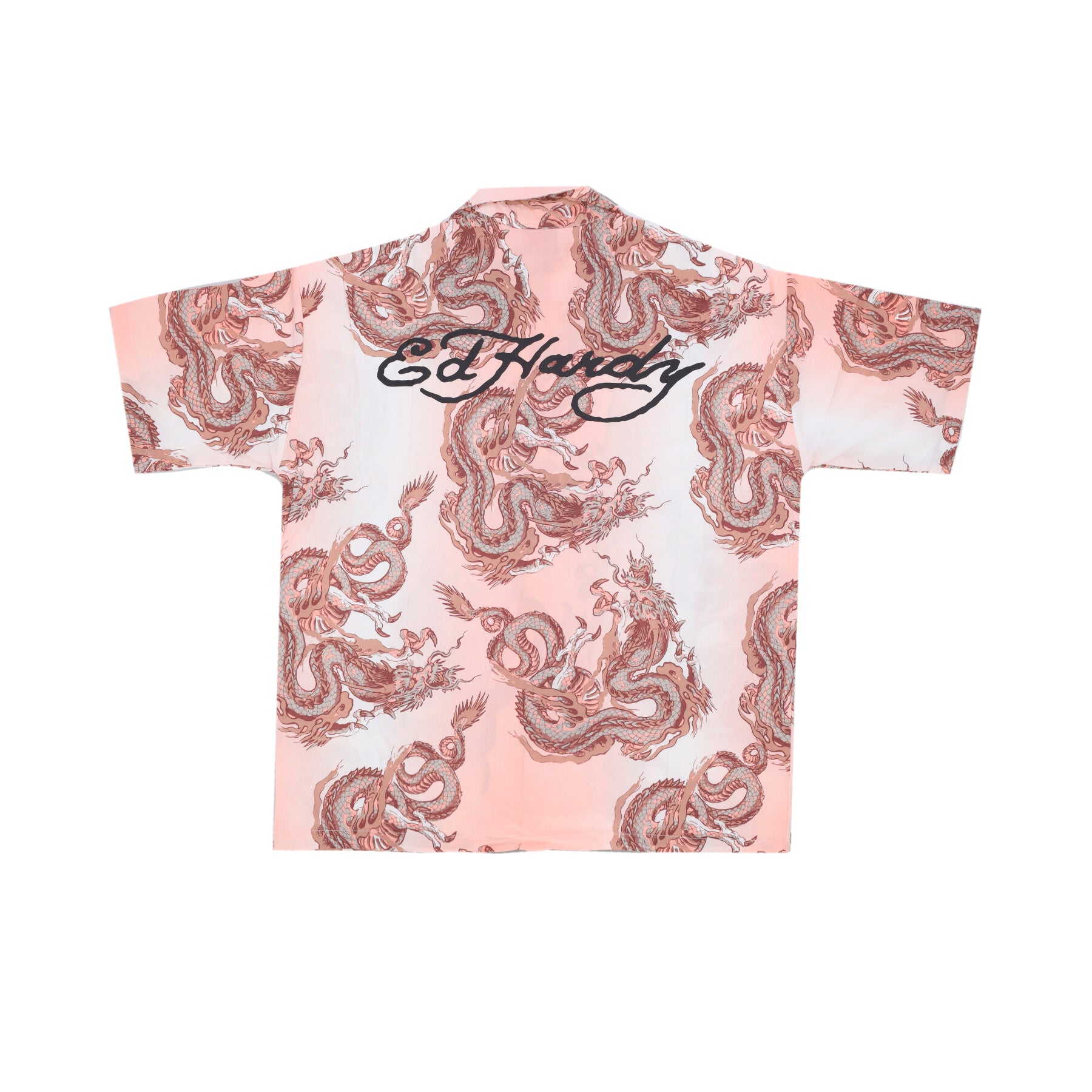 Camicia Manica Corta Uomo Repeat Dragon Camp Shirt Pink/white ED3931