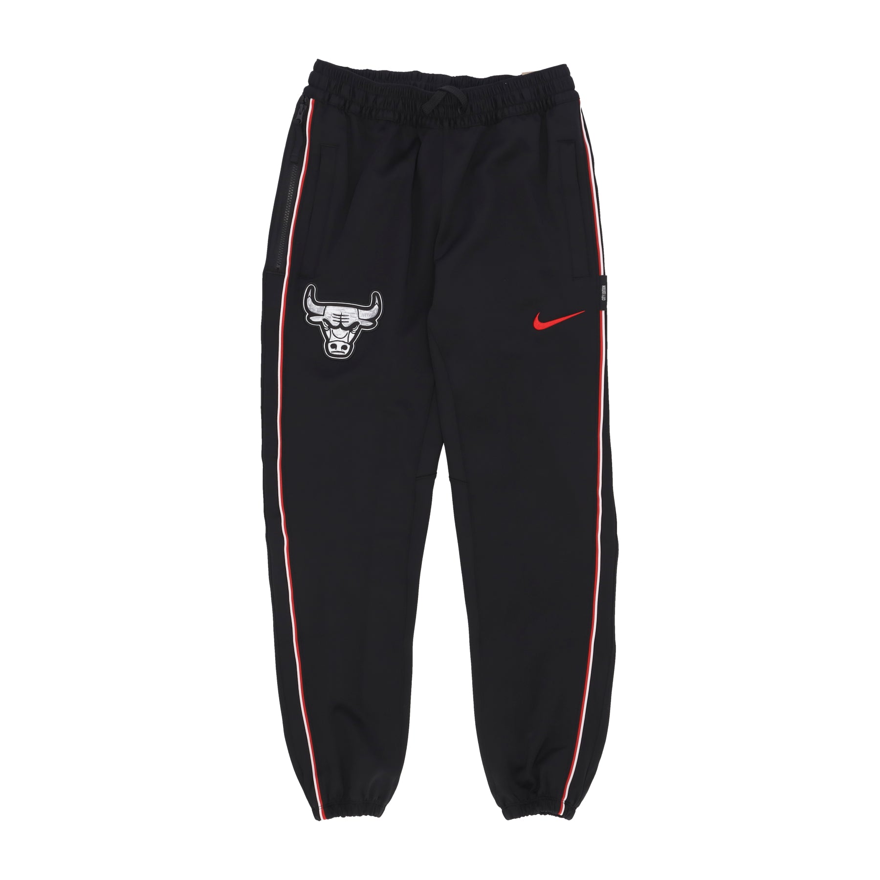 Pantalone Tuta Uomo Nba City Edition Showtime Dri-fit Pant Chibul Black/university Red/white FB3534-010