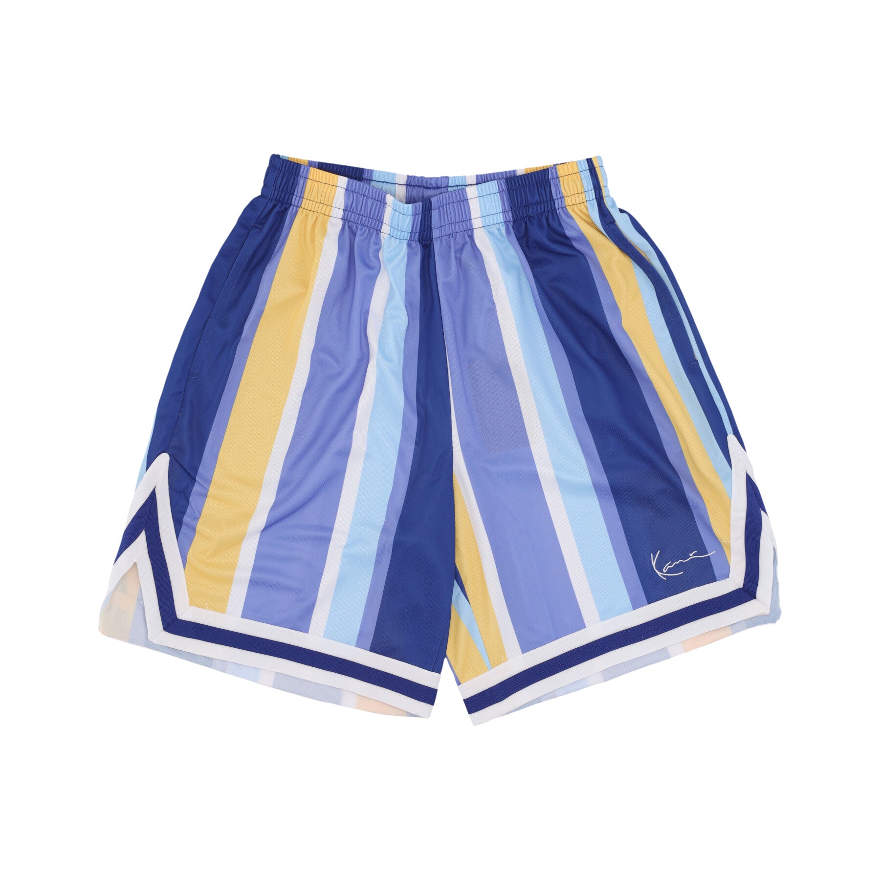 Pantaloncino Tipo Basket Uomo Signature Striped Mesh Shorts Navy/lilac/yellow 6013725